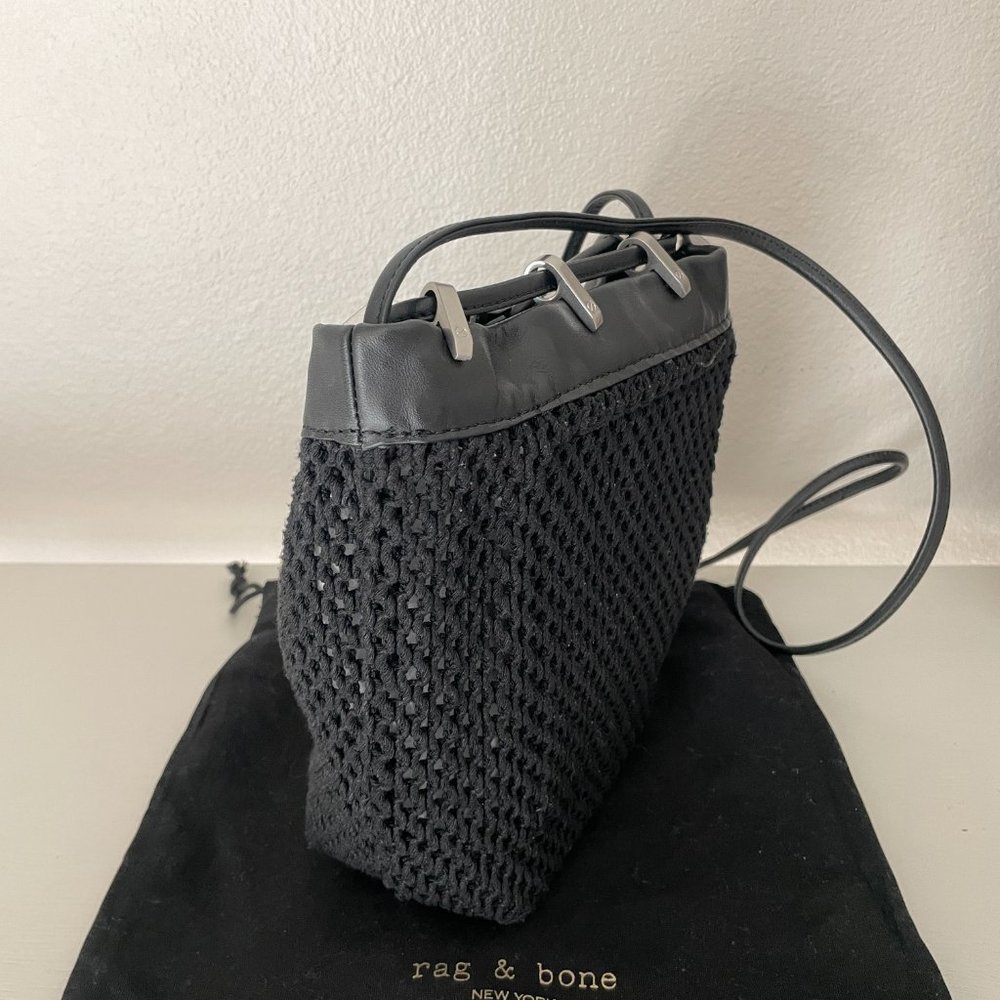 Rag & Bone Crochet Leather Trim Bucket Bag - Picture 5 of 7